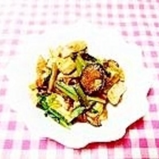 小松菜＆茄子と豆腐のケチャップ炒め